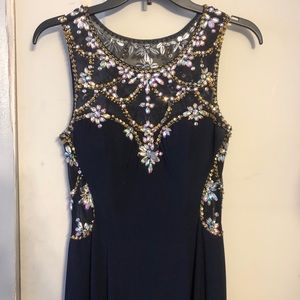 Navy Blue Prom Dress Size 8